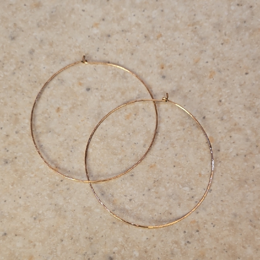 3" 18kt Gold Plated Hoop Earrings